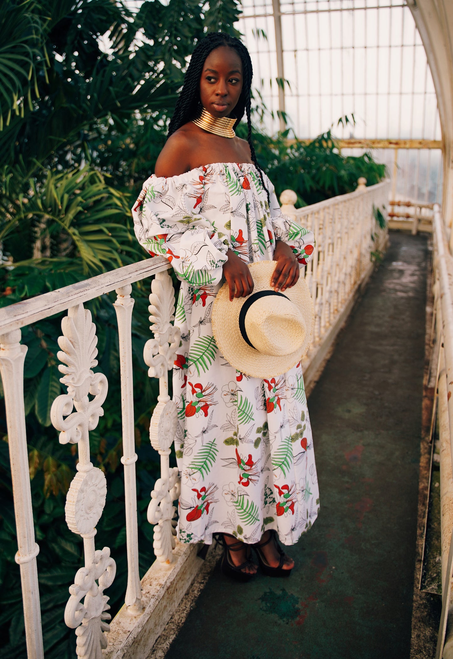 holiday maxi floral dress