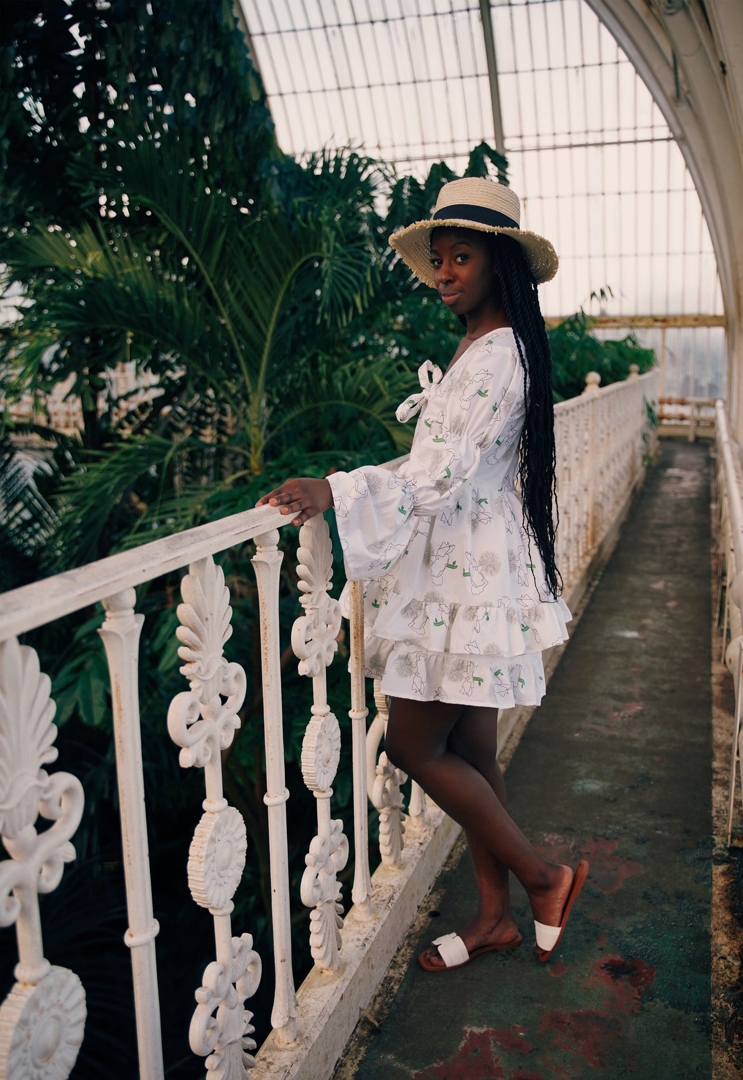 holiday mini floral dress