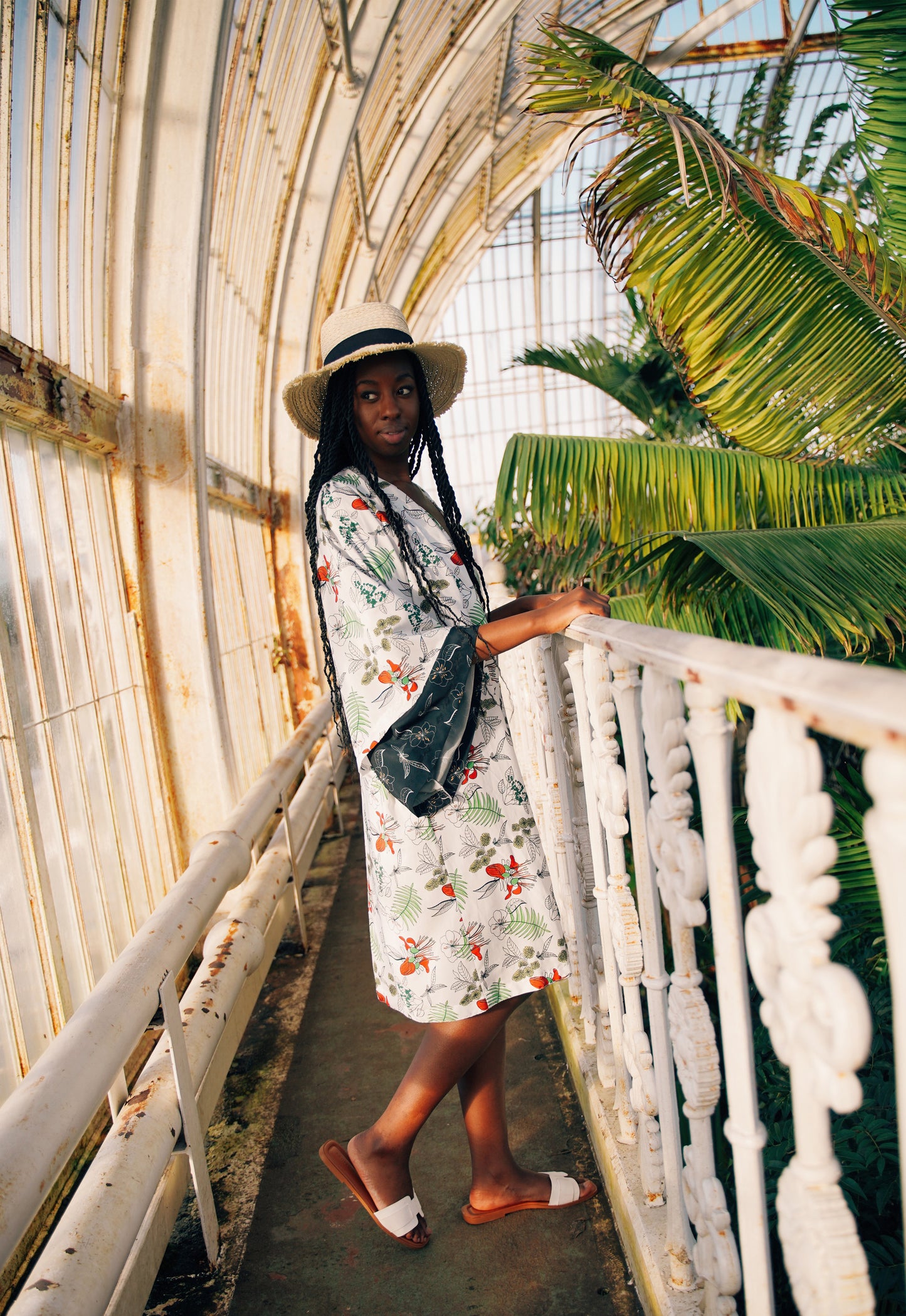 holiday midi floral kimono