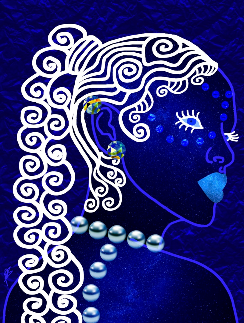 Cornrows Portrait Illustration