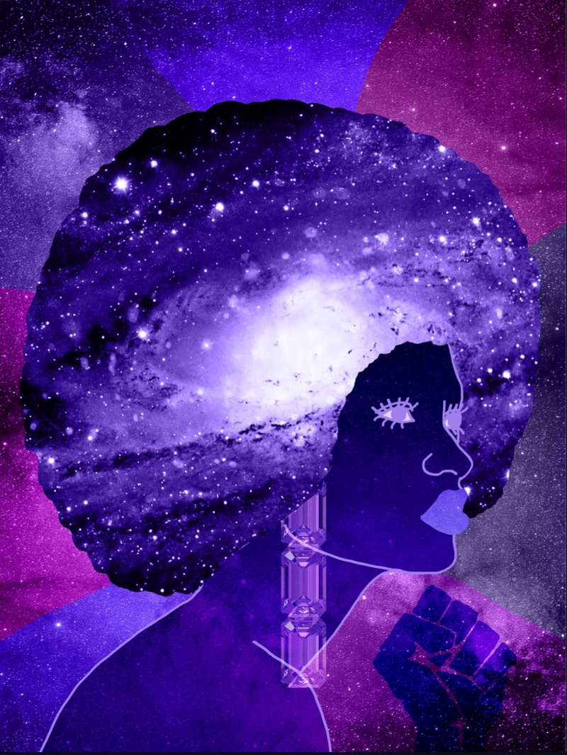 Afro Power Illustration