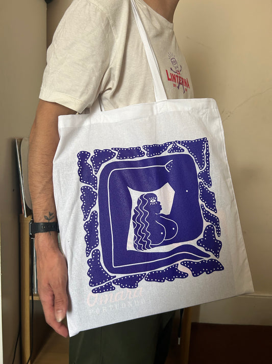 Blue Lady Tote Bag