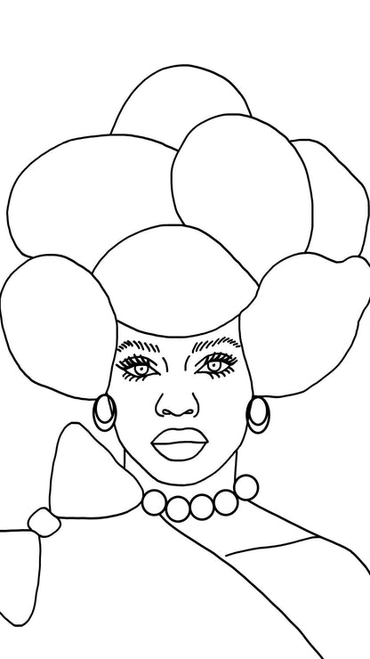Afro Hair Colouring Book