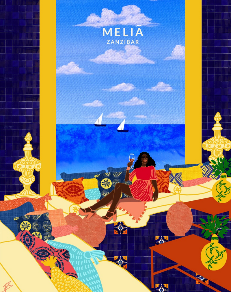 Melia Zanzibar illustration by Precious Seronga