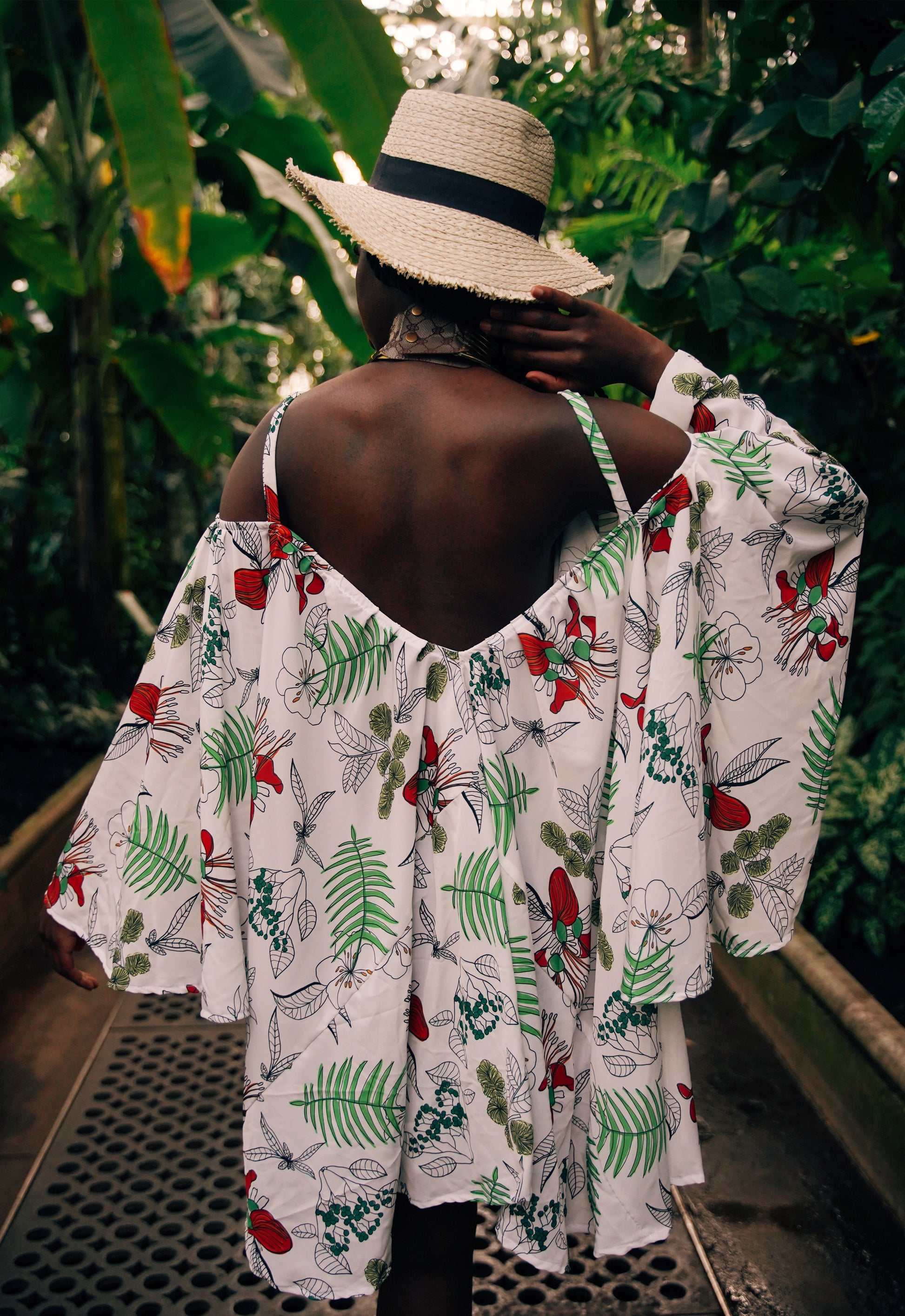 holiday mini floral dress
