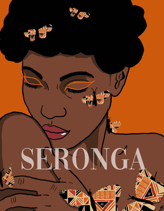 Tangerine Butterflies Illustration